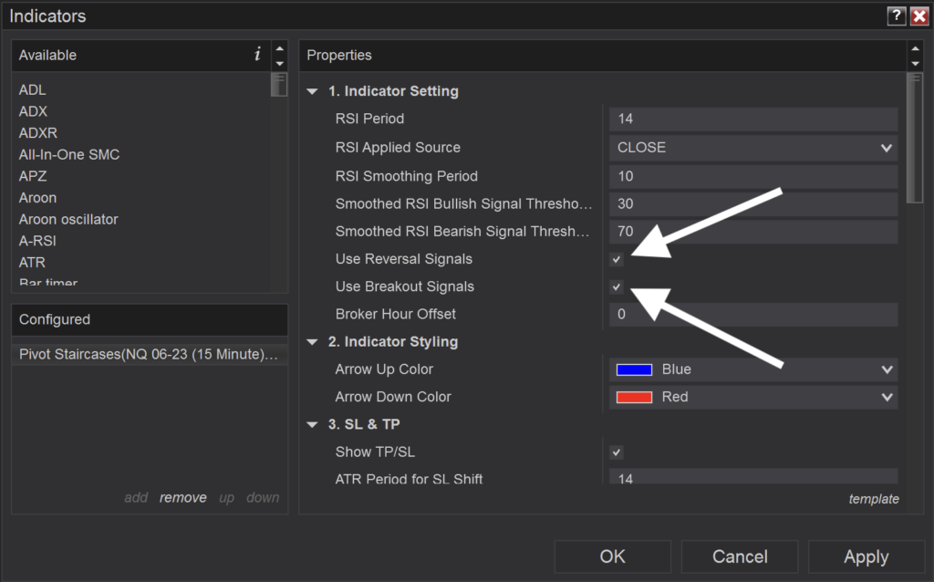 Pivot Staircases For NinjaTrader 8 - Indicator Vault