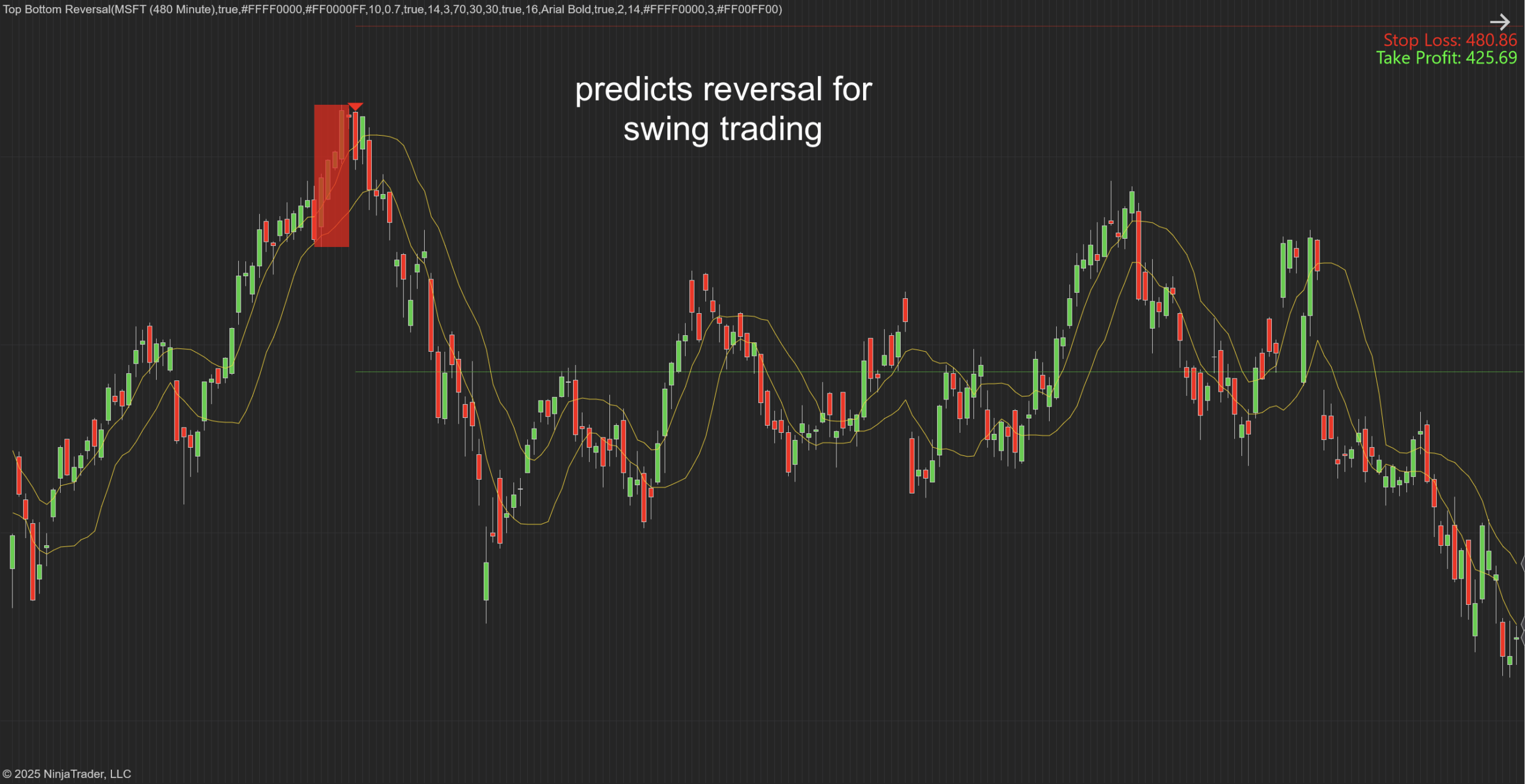 Top Bottom Reversal Indicator for Ninjatrader 8