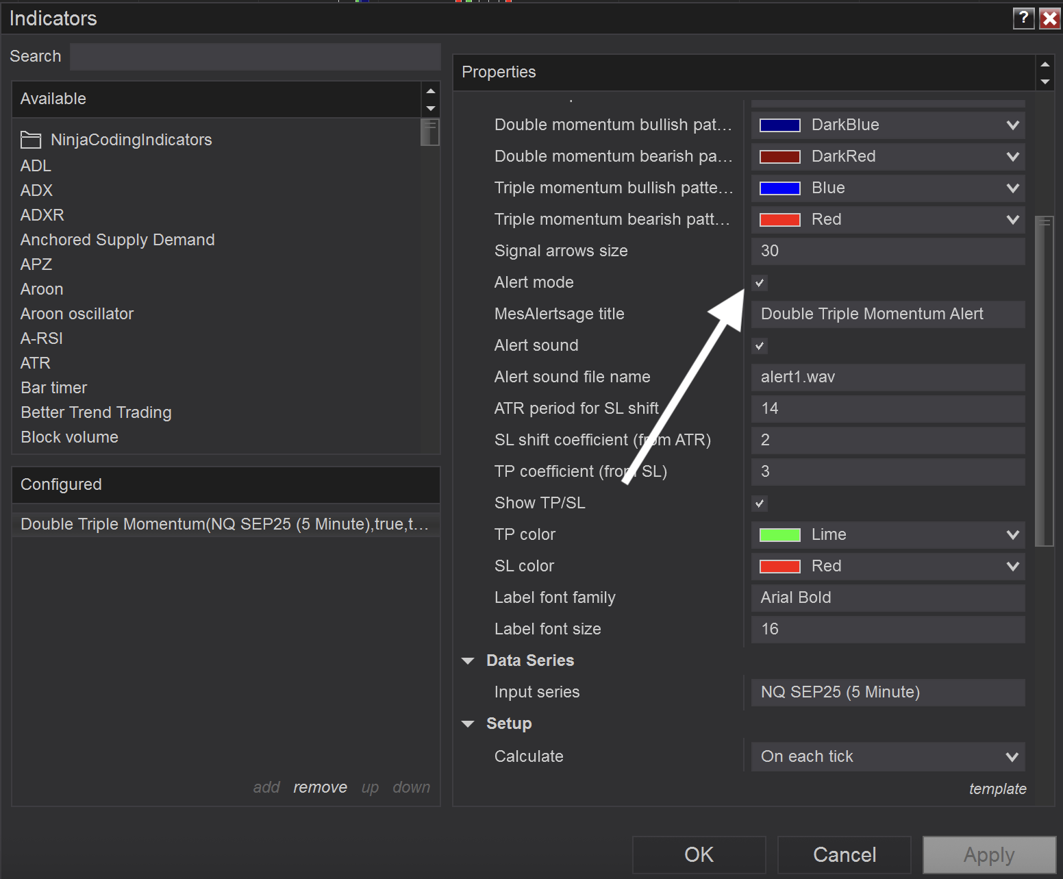 Double Triple Momentum Indicator for NT8