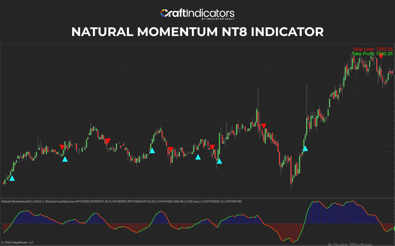 Best NinjaTrader Indicators for Futures Trading Natural Momentum NT8 Indicator