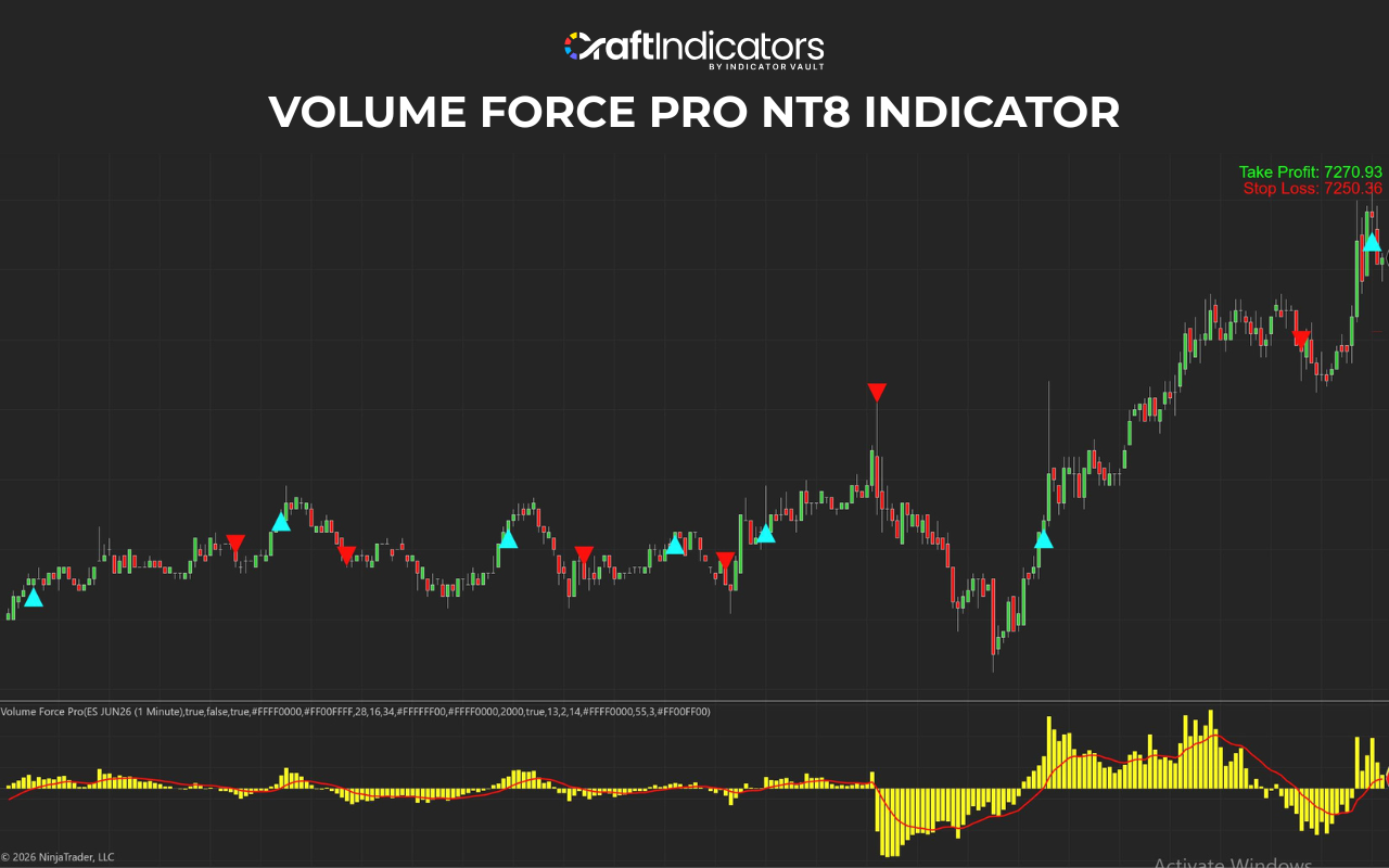 Volume Force Pro NT8 Indicator by Craft Indicators